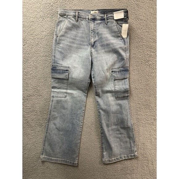 Jessica Simpson Jeans Wonens 16/33 Blue Cargo Wide Leg Dance The Night A… - Picture 1 of 14